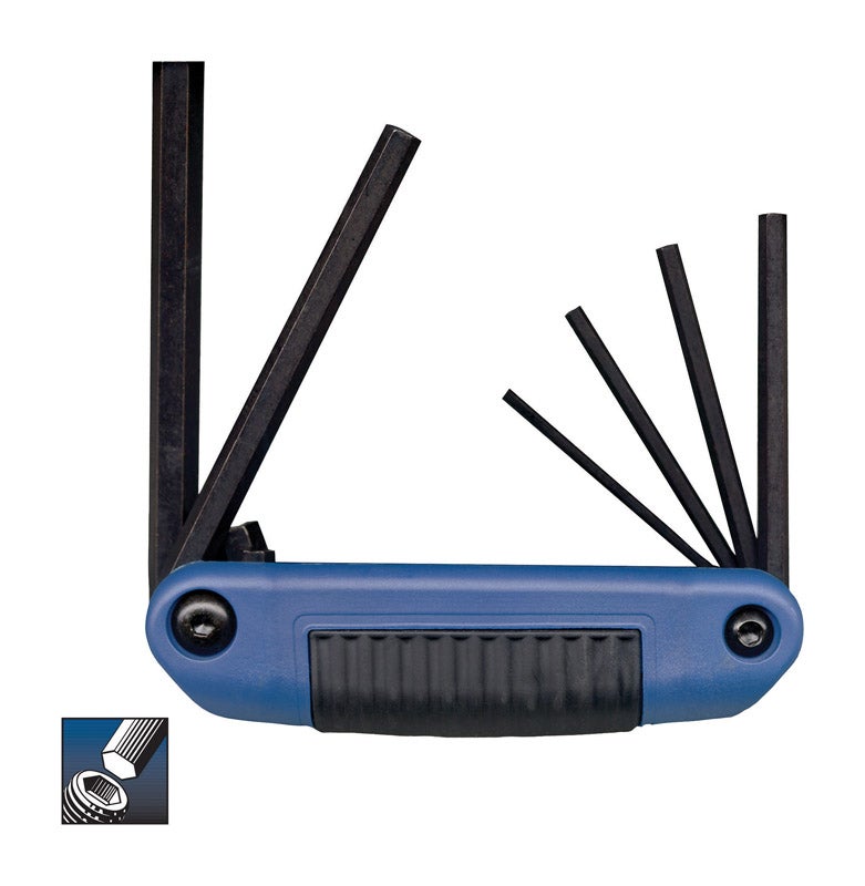 Eklind 3-10mm Metric Fold-Up Hex Key Set Multi-Size 6 pc